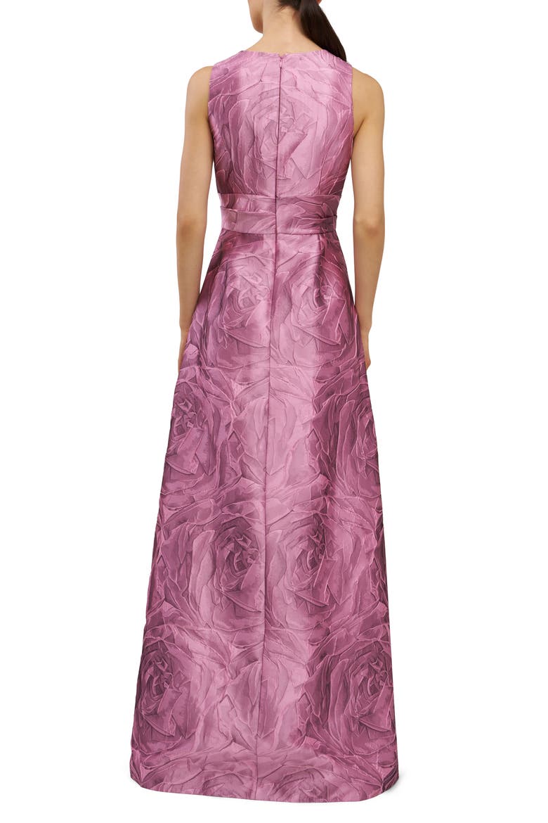 Mariah Crinkle Pleated Gown, Alternate, color, HEATHER ROSE
