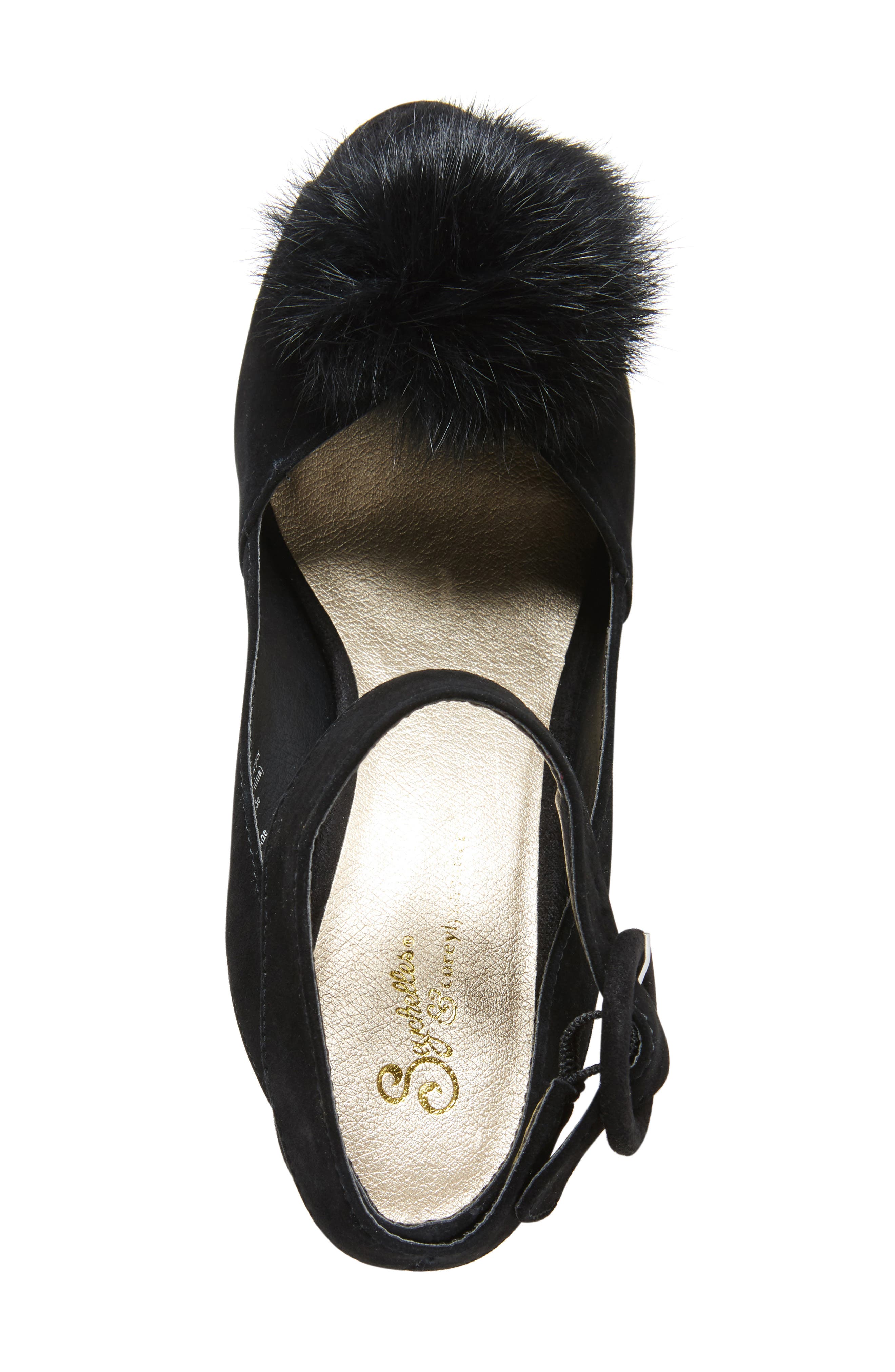 Seychelles Seduce Genuine Rabbit Fur Pompom Sandal (Women) | Nordstrom