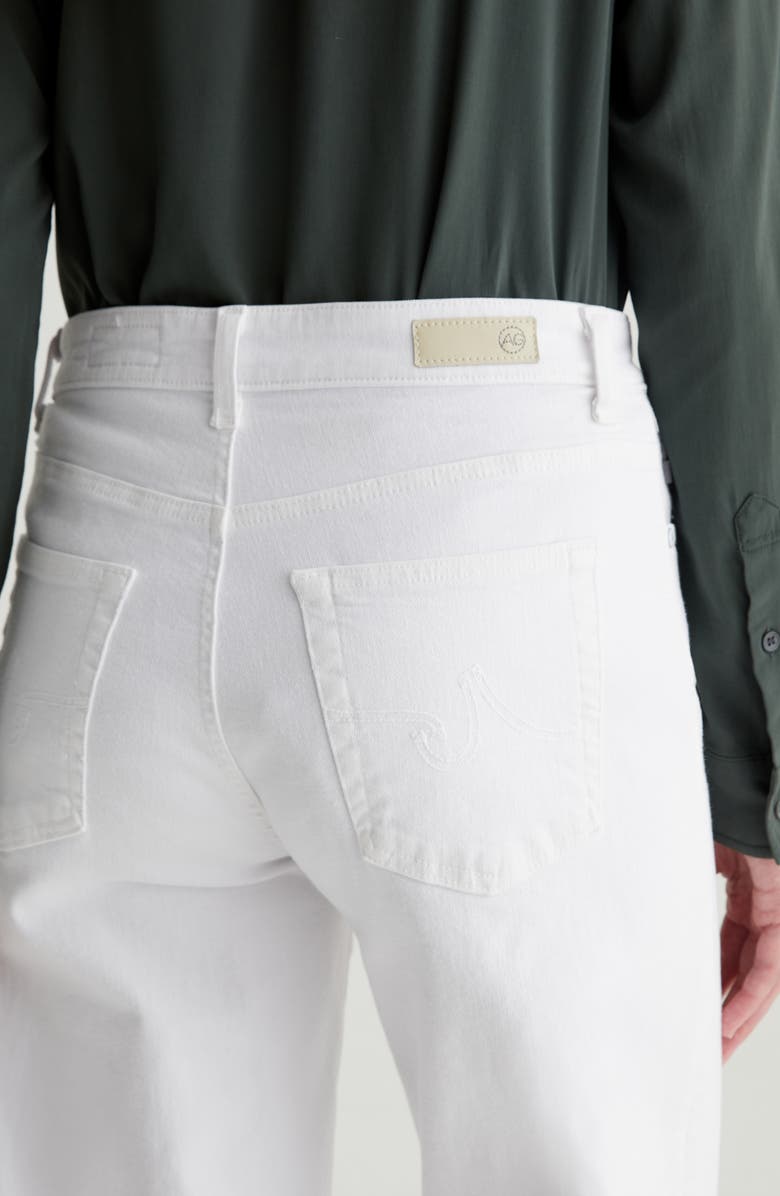 AG Saige Mid Rise Ankle Wide Leg Jeans, Alternate, color, Gallery White