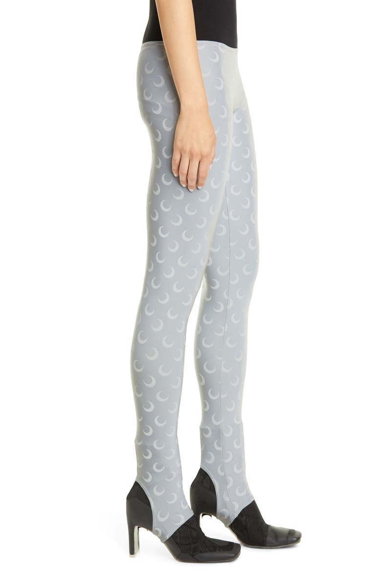 Marine Serre Moon Print Jersey Stirrup Leggings, Alternate, color,