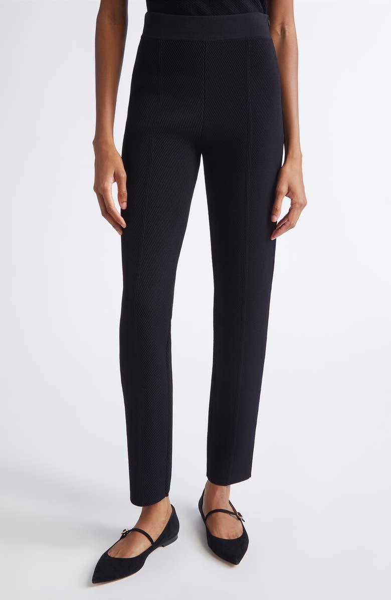 ST. JOHN Venezia Knit Pants, Main, color, Black