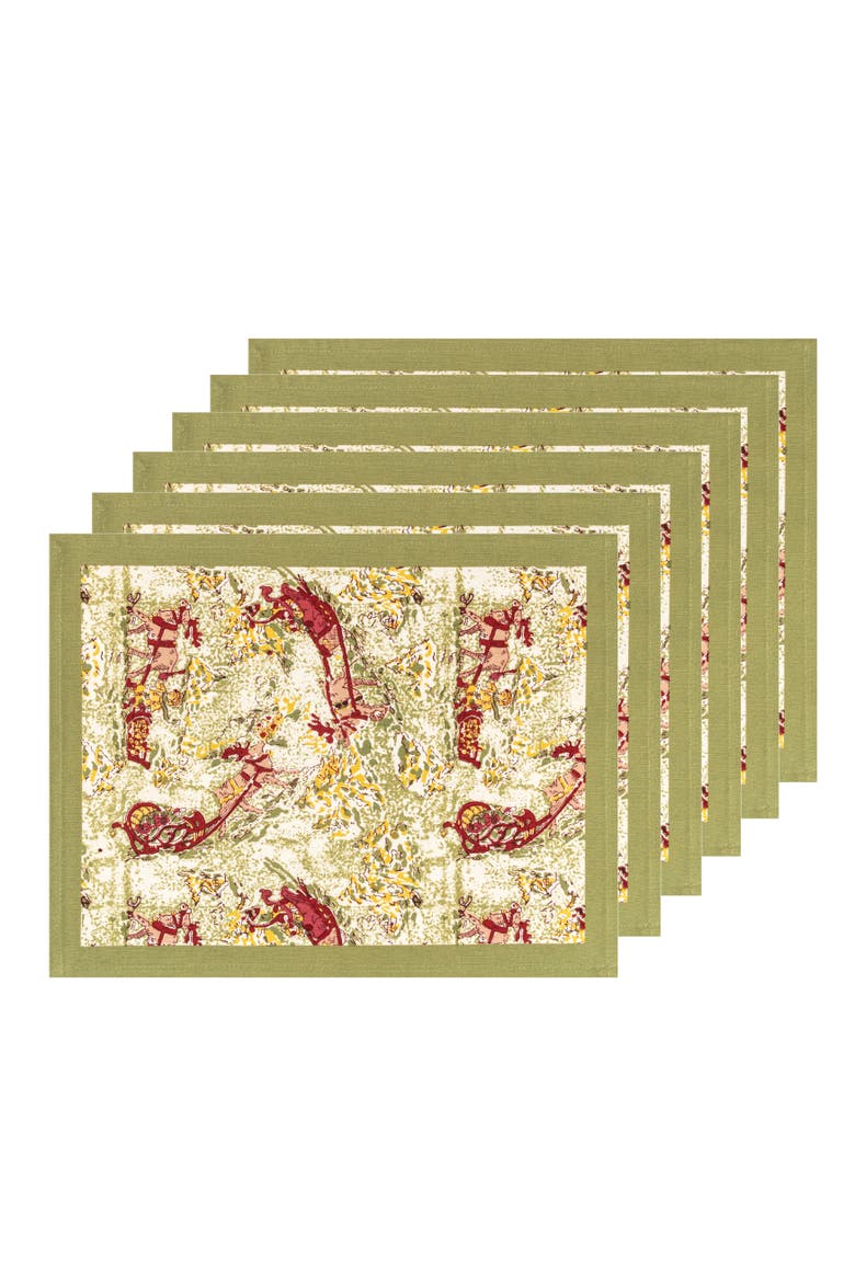 Renne Mats, Alternate, color, Red/Green 15" x 18"