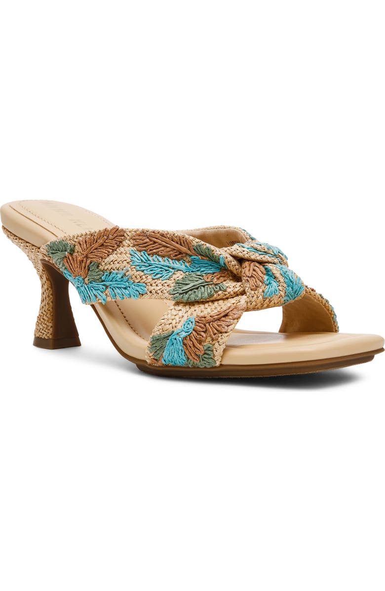 Anne Klein Jezebel Sandal, Main, color, Raffia Multicolor