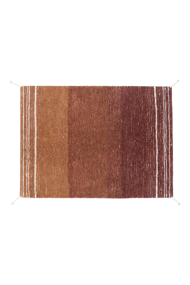 Reversible Washable Recycled Cotton Blend Rug, Main, color, TOFFEE/ NATURAL LIGHT HONEY
