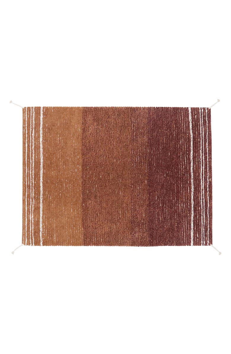Lorena Canals Reversible Washable Recycled Cotton Blend Rug, Main, color, Toffee/ Natural Light Honey