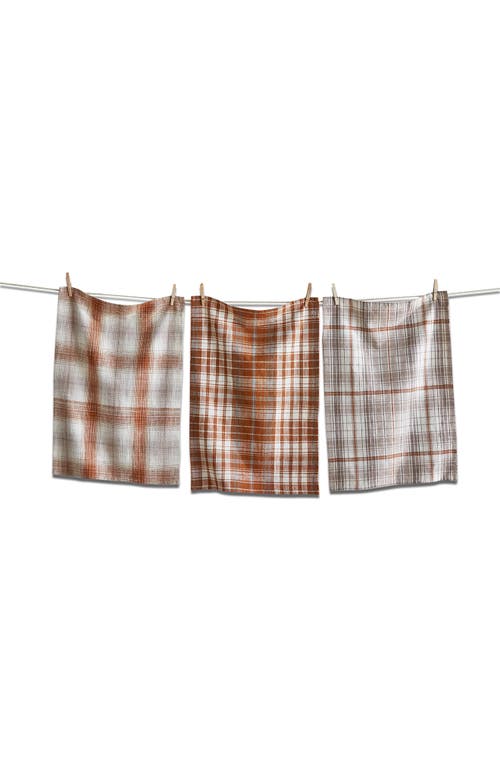 tag All Is Calm Set of 3 Dishtowels in Orange Multi 