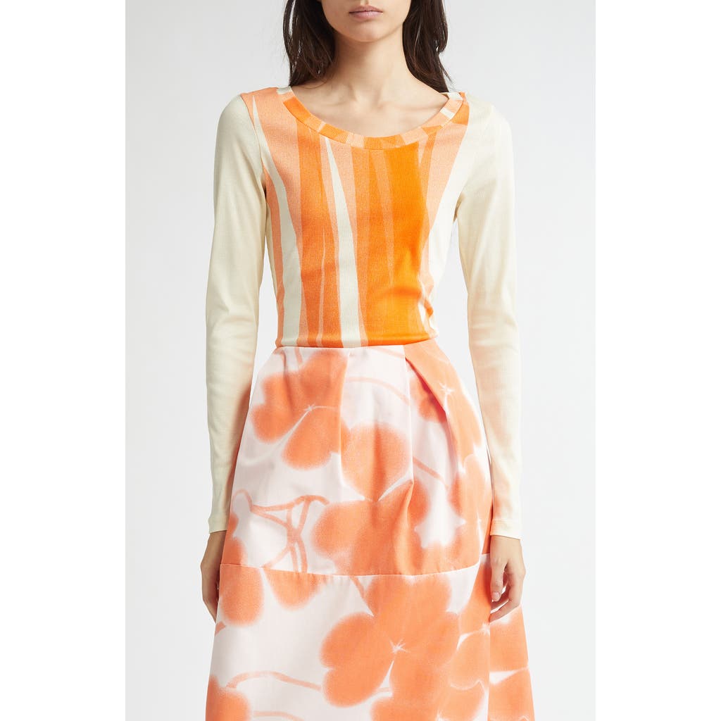 Marimekko Kuulto Vire Long Sleeve Knit Top In Multi