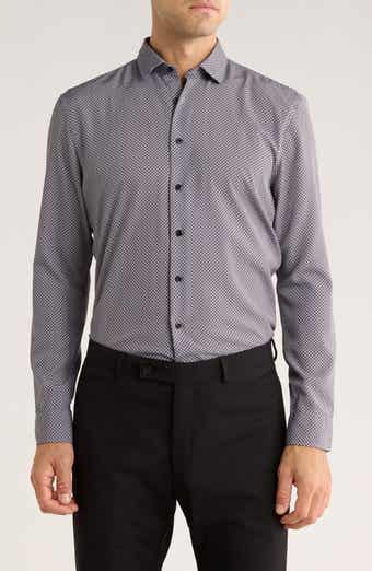 SOUL OF LONDON Dot Stretch Button-Up Shirt