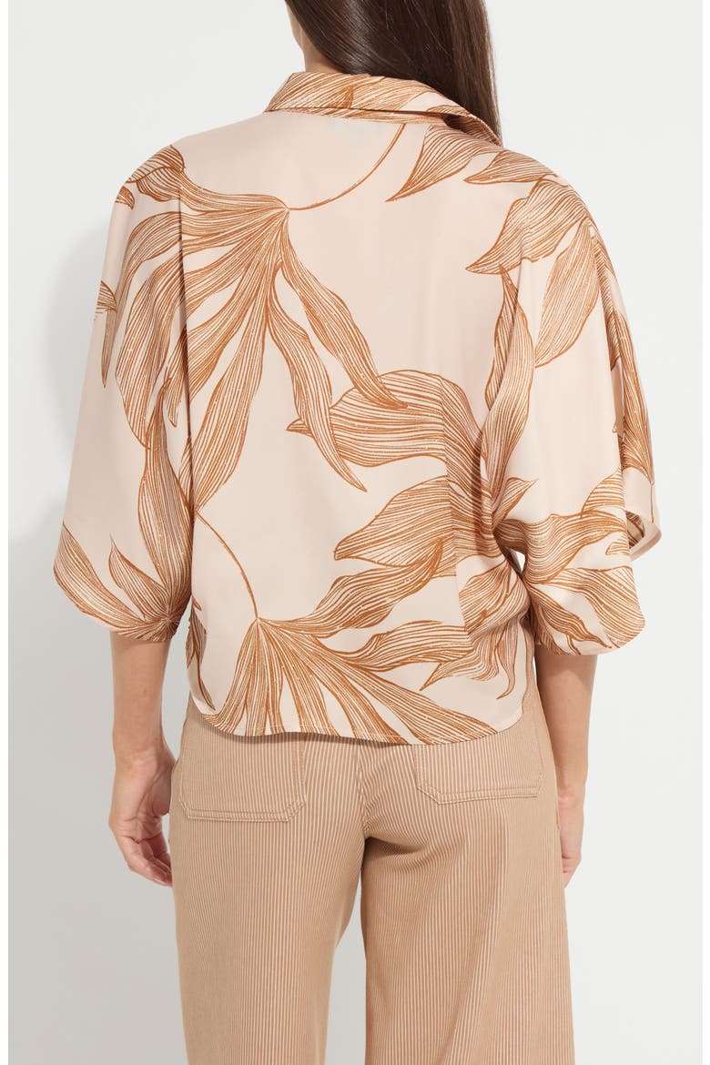 Nilza Tie Hem Satin Shirt, Alternate, color, SOL DE SAL