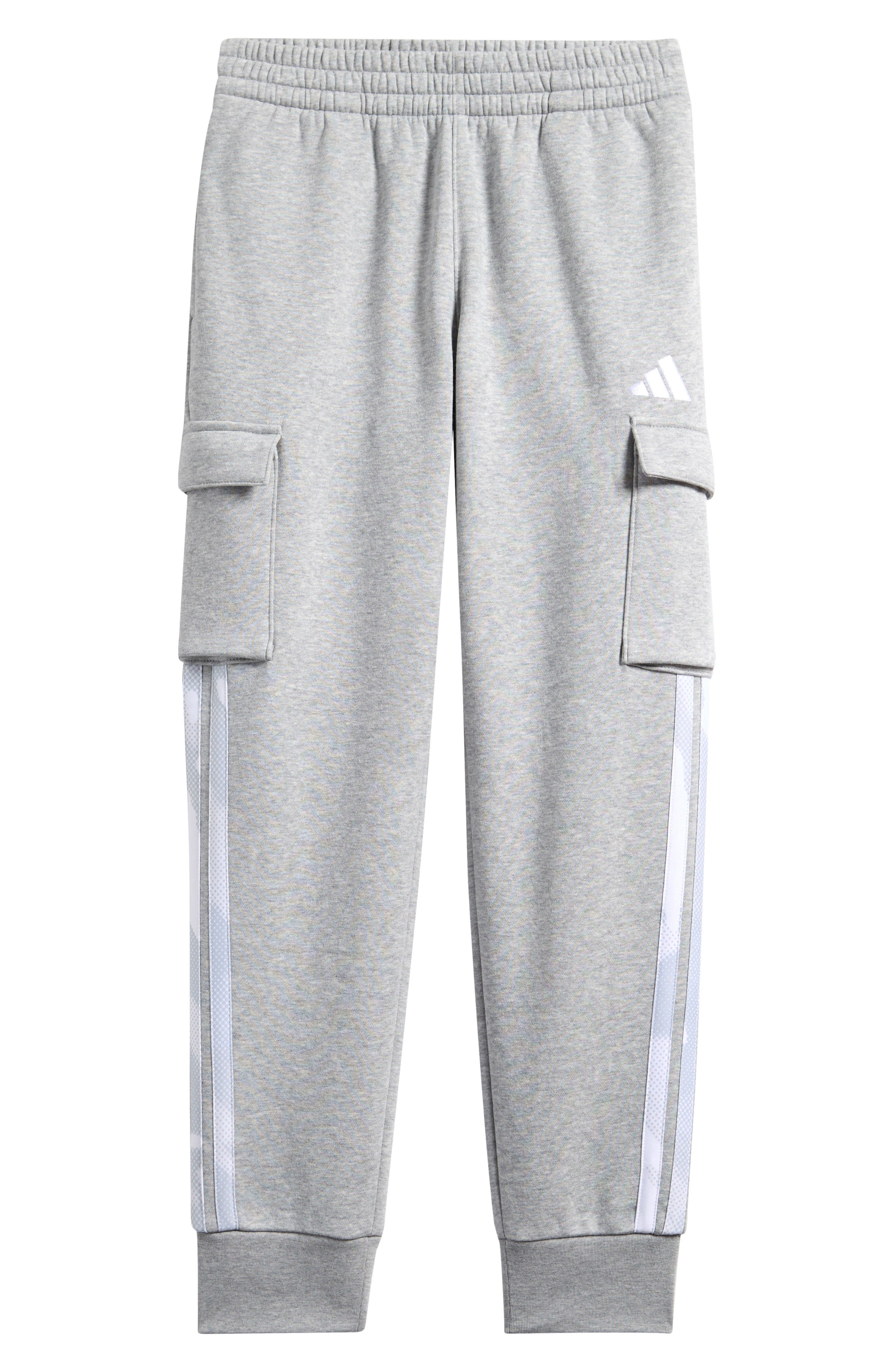 adidas Kids' 3-Stripes Camo Halftone Fleece Cargo Pants