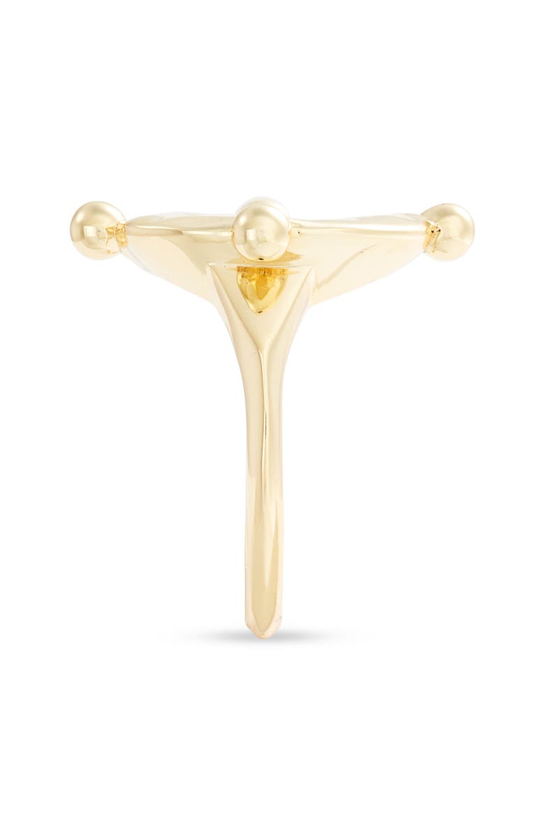 Argento Vivo Sterling Silver Compass Ring, Alternate, color, Gold