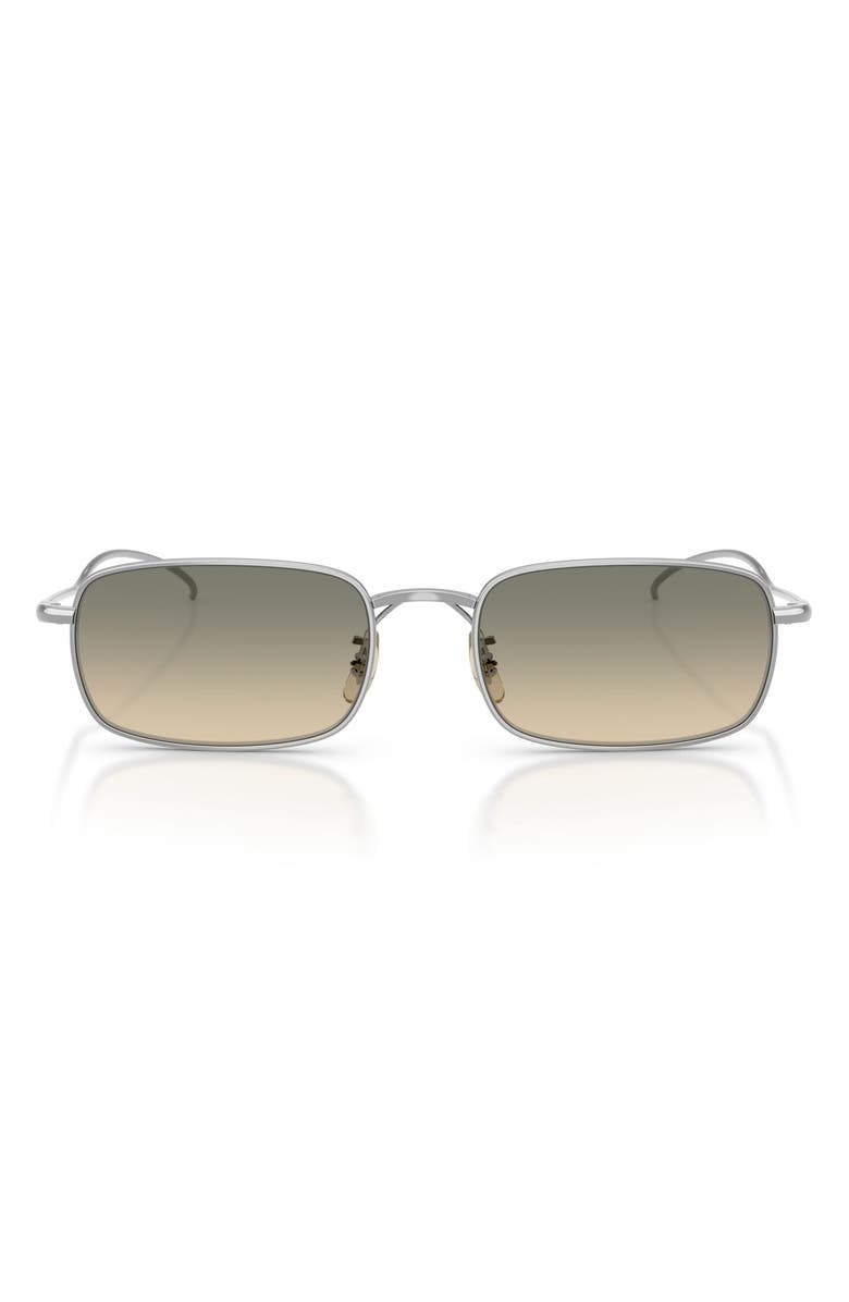 Oliver Peoples TK-14 53mm Rectangular Sunglasses, Main, color, Silver / Enoki Gradient