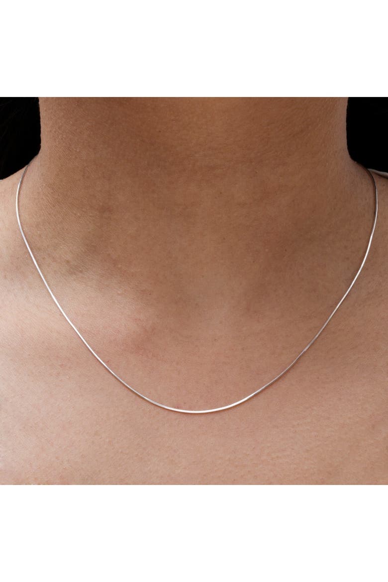 Snake Chain Necklace, Alternate, color, SILVER