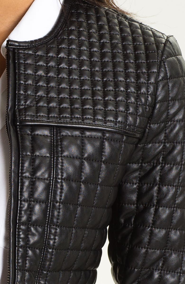 Two by Vince Camuto Quilted Faux Leather Jacket, Alternate, color, 