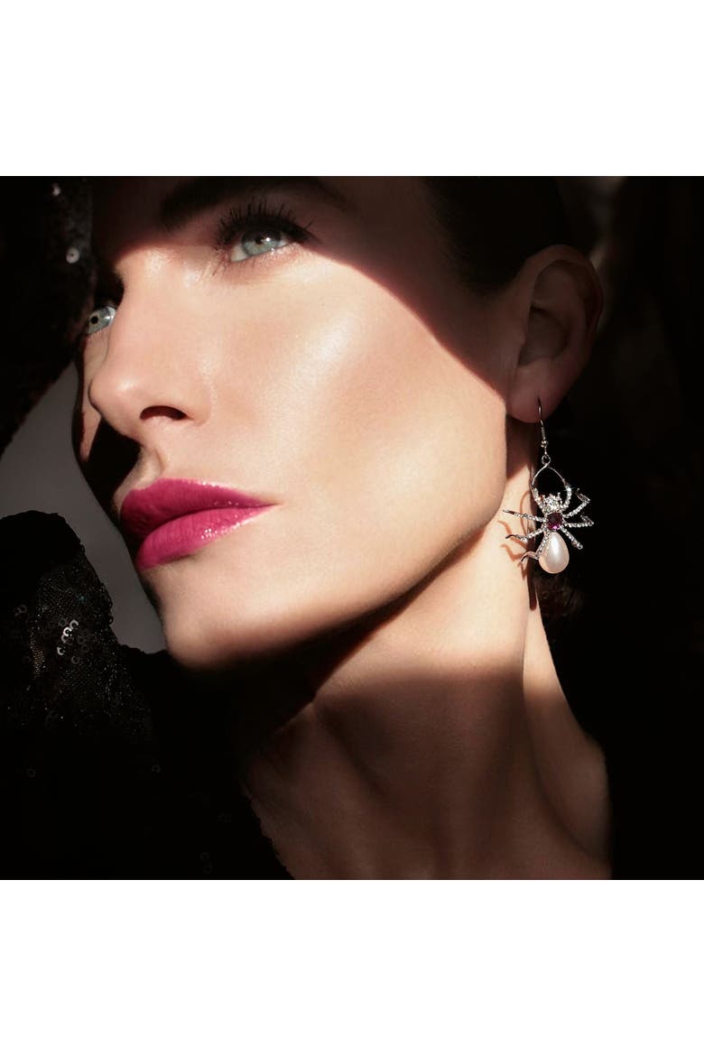 Pearl Spider Drop Earrings, Alternate, color, Pearl Spider