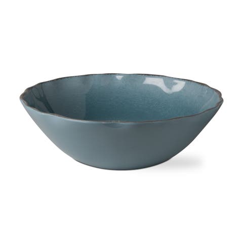 Veranda Aqua Melamine Serving Bowl Dishwasher Safe Perfect for Salads
