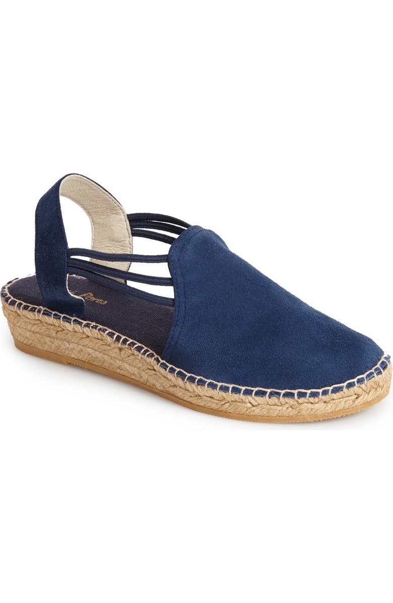 Toni Pons 'Nuria' Suede Sandal, Main, color, Navy