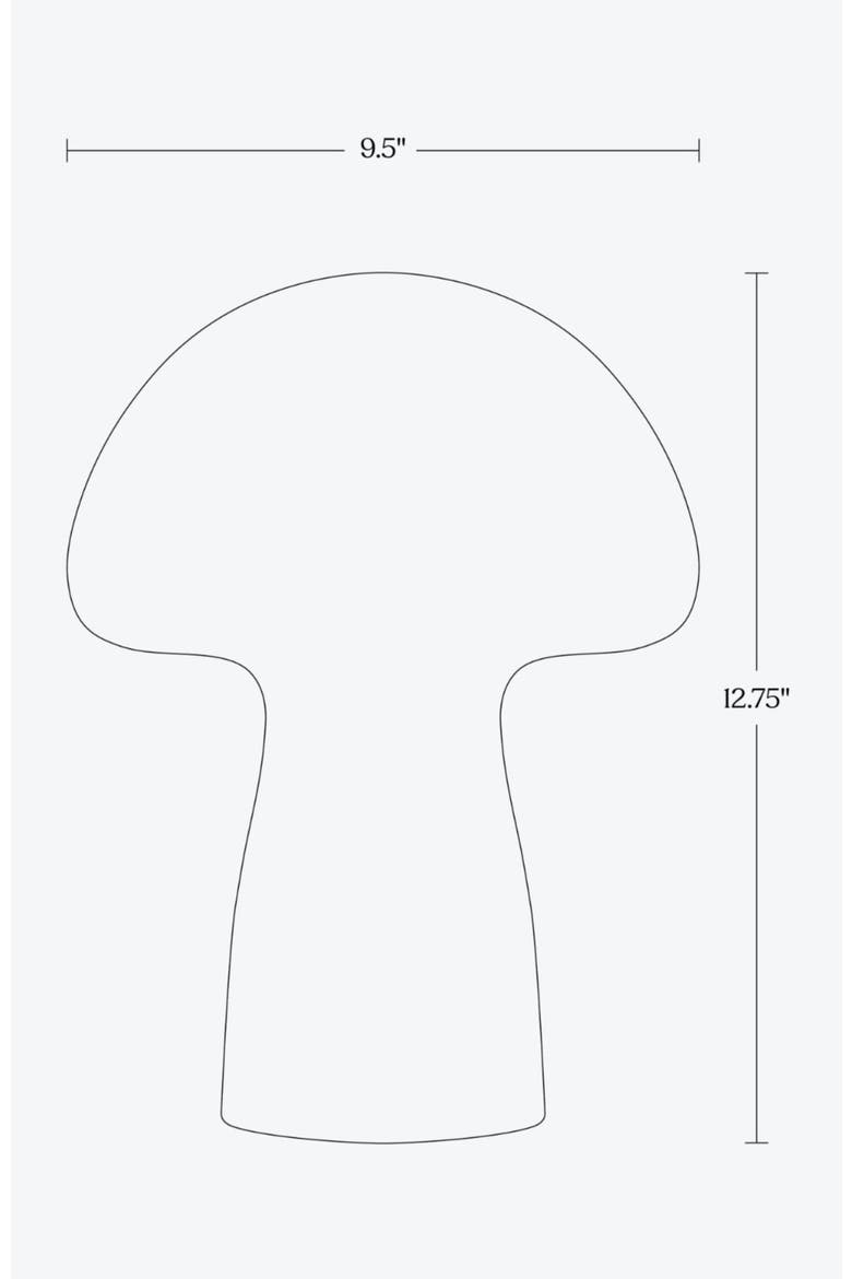 Mushroom 13" Modern LED Table Lamp with Frosted White Glass Shade, Alternate, color, White