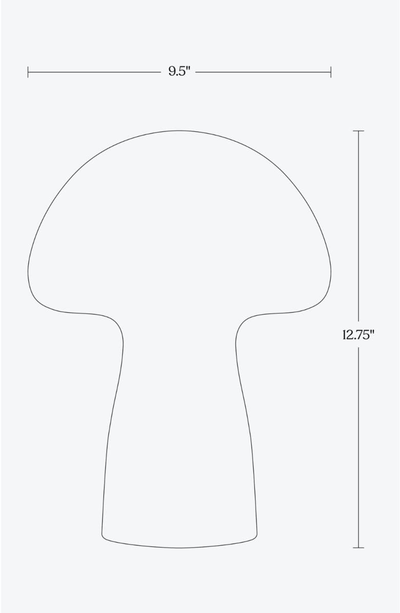 Brightech Mushroom 12.75" Modern LED Table Lamp with Frosted White Glass Shade, Alternate, color, White