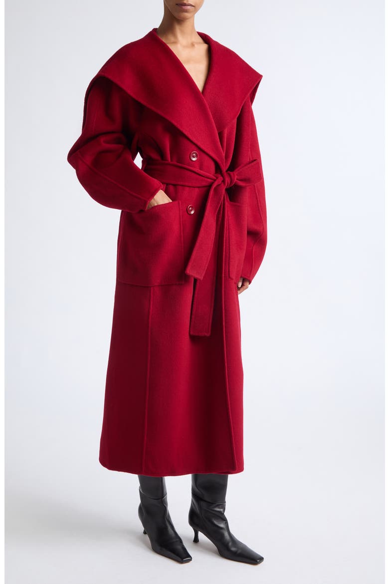Rory Wool & Cashmere Blend Coat, Alternate, color, CERISE