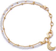Astley Clarke Gold Fine Biography Moonstone Moon Bracelet
