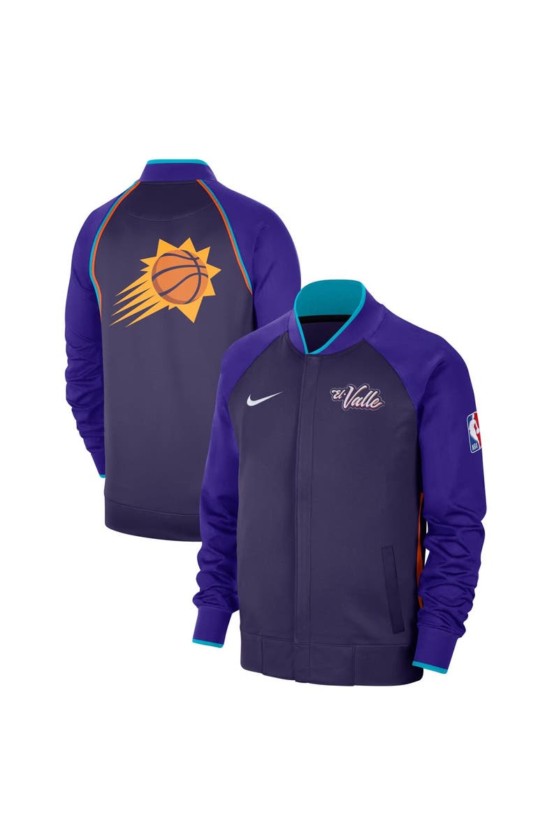 Nike Men's Nike Purple Phoenix Suns 2023/24 City Edition Authentic Showtime Performance Raglan Full-Zip Jacket, Alternate, color,