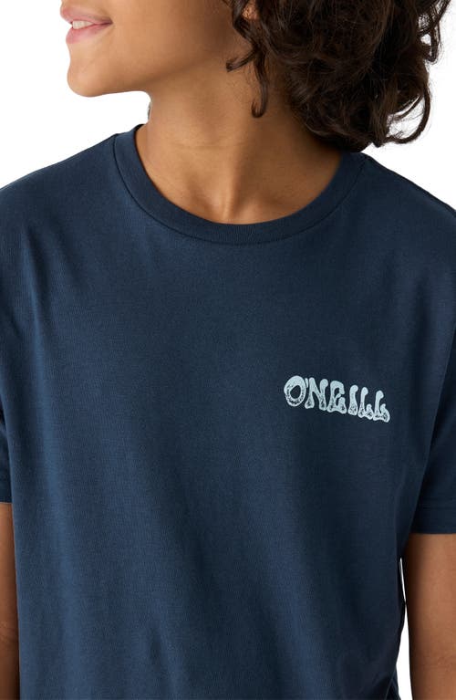 O'neill Kids' One Night New Dreams Cotton Graphic T-shirt In New Navy