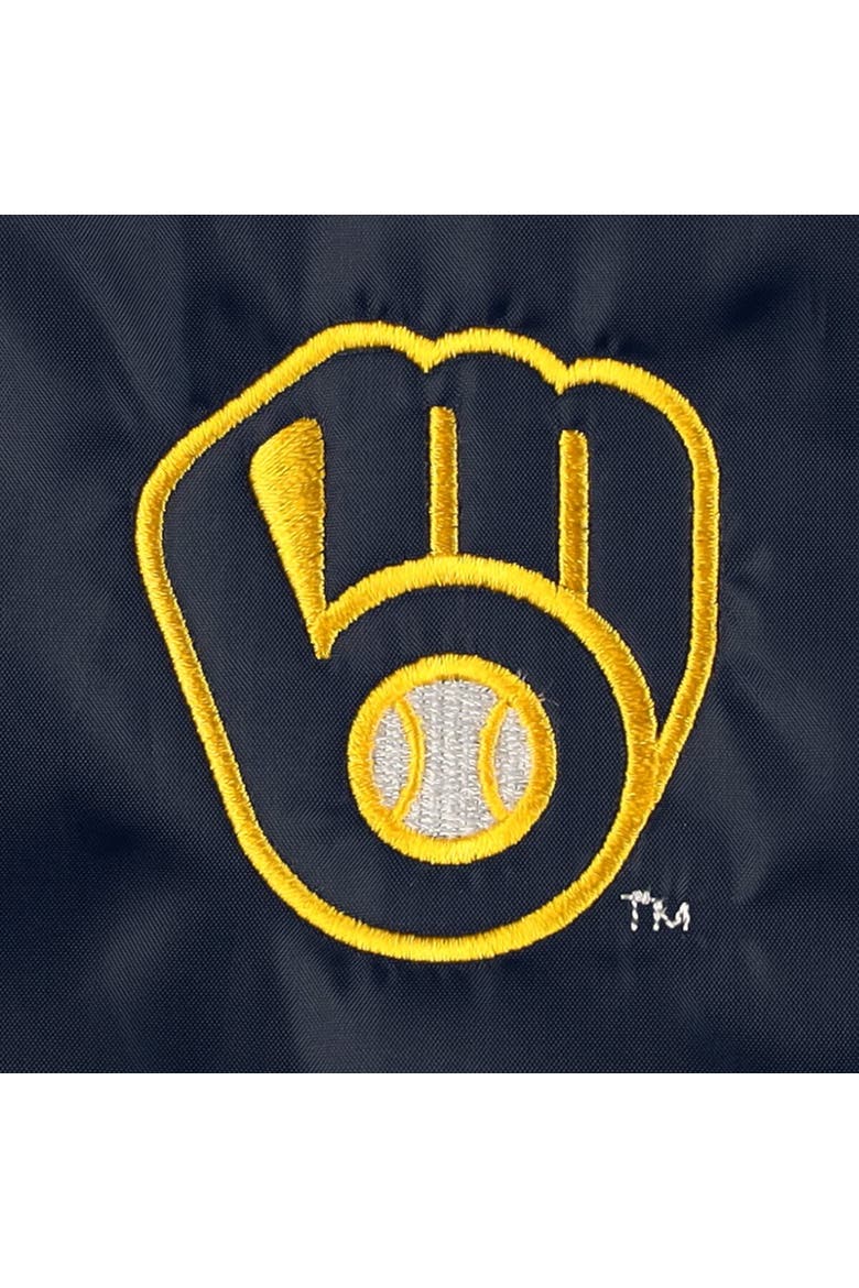 Men's Dunbrooke  Navy Milwaukee Brewers Coach's Raglan Full-Snap Windbreaker Jacket, Alternate, color, Navy