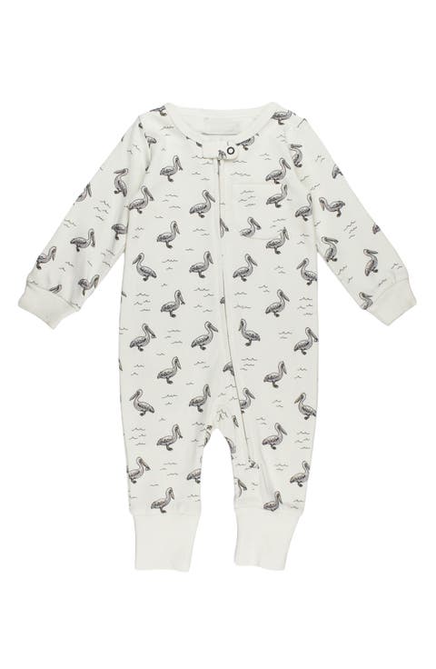 Organic Cotton Footless Two-Way Zipper Romper