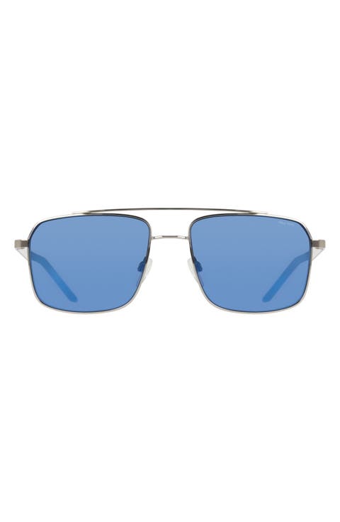 Traveler Strike 58mm Rectangular Sunglasses