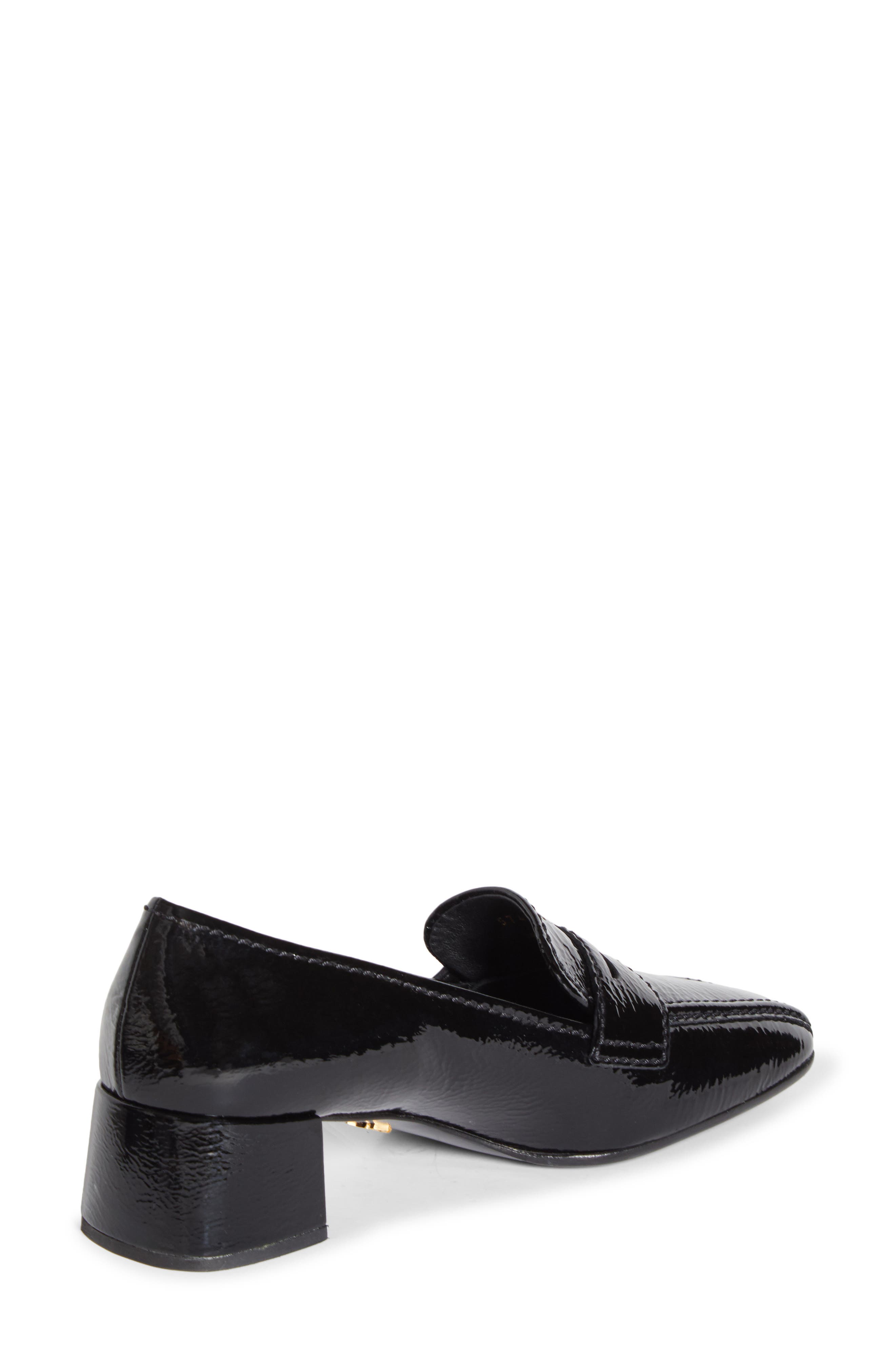Heeled Leather Loafer, Alternate, color, NERO