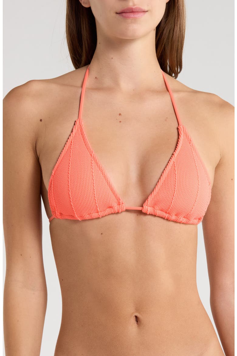 Vibe Surf Sliding Triangle Bikini Top, Main, color, MELON