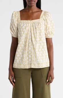 MAX STUDIO Puff Sleeve Top