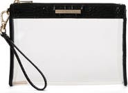 Brahmin Clarisse Clear Croc Embossed Leather Wristlet