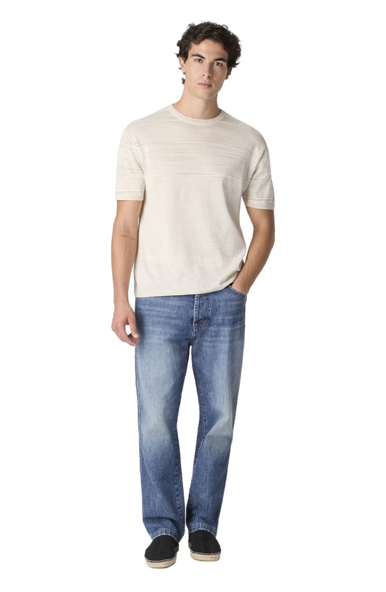 Missoni Space-dye Mercerized Crew-neck Cotton T-shirt, Main, color, Beige& White