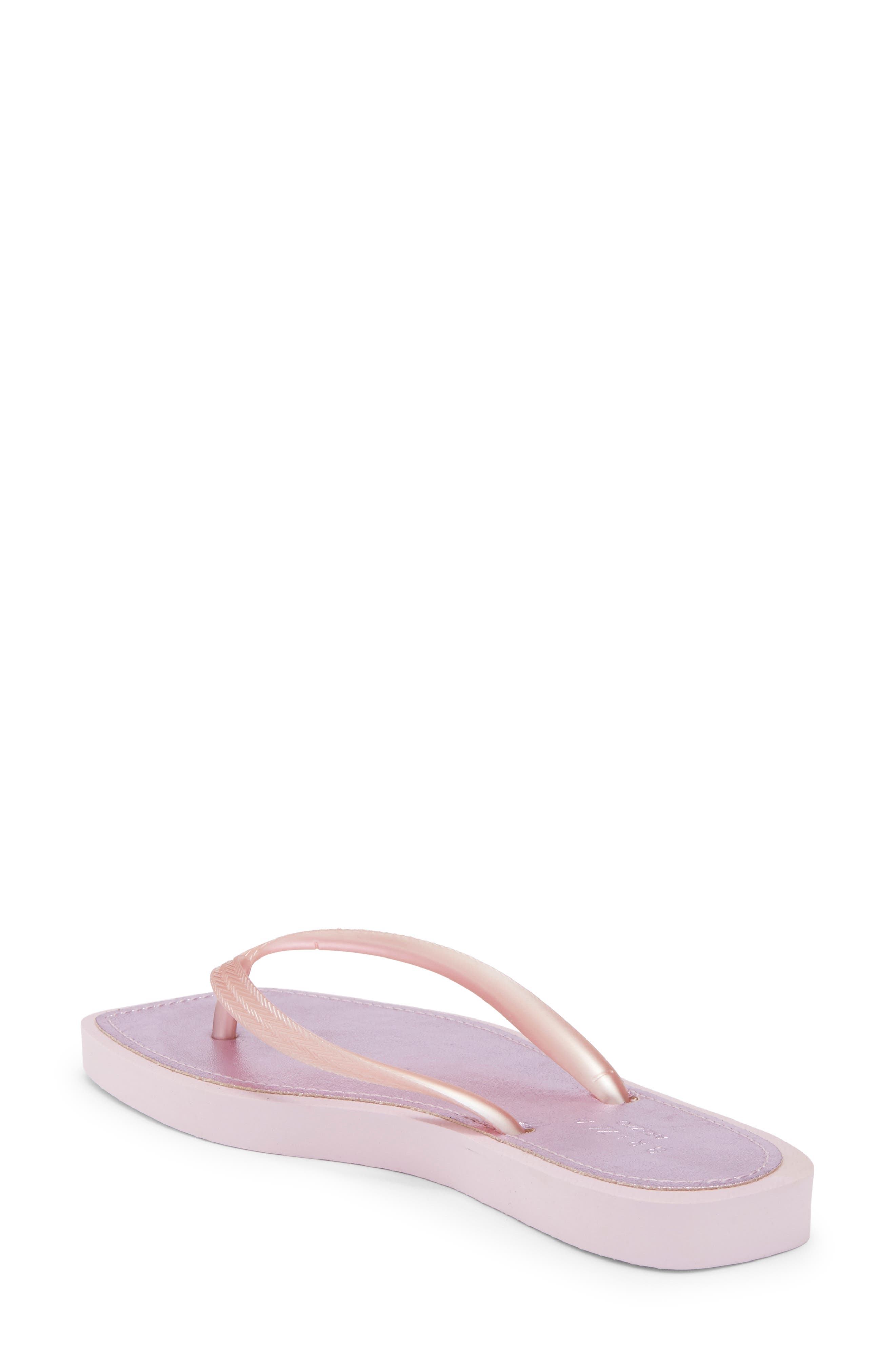 Metallic Flip Flop, Alternate, color, BABY PINK