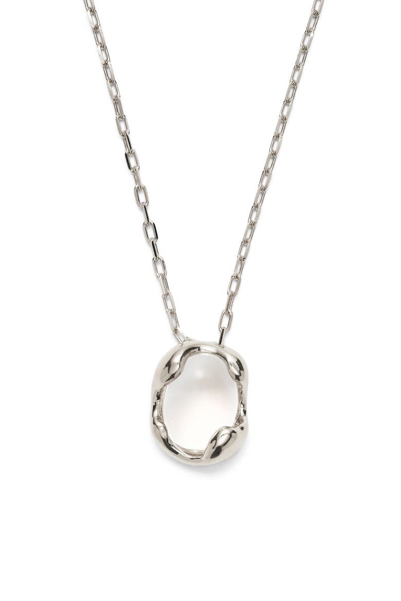 Eos Pendant Necklace, Main, color, SILVER