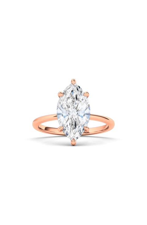 Marquise Cut Lab Created Diamond Ring