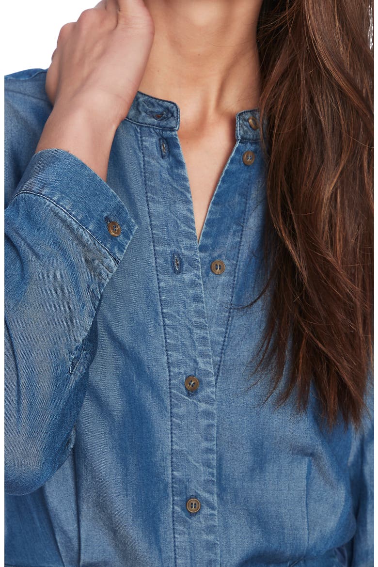 Long Sleeve Denim Midi Shirtdress, Alternate, color, AUTHENTIC
