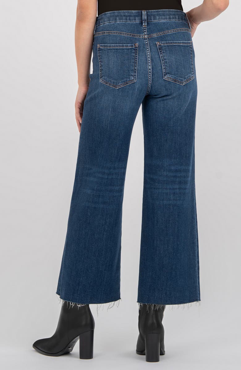 Meg High Waist Raw Hem Wide Leg Jeans