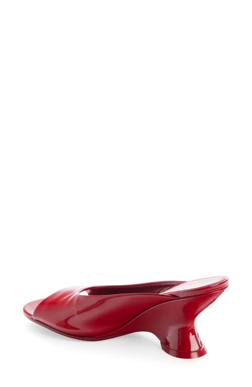 Shop Dries Van Noten Dented Wedge Slide Sandal In Vermillion