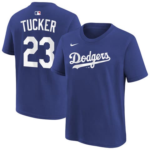 Youth Nike Kyle Tucker Royal Los Angeles Dodgers Name & Number T-Shirt