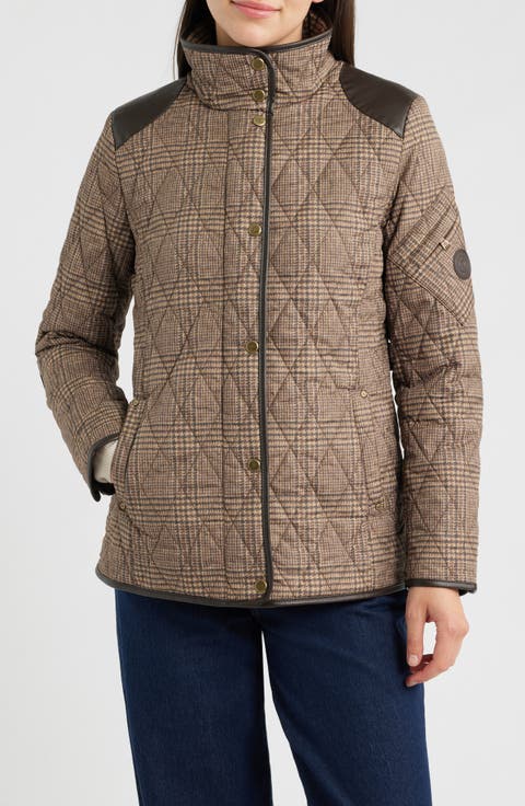 Houndstooth Quilted Barn Jacket