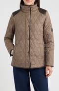 Lauren Ralph Lauren Houndstooth Quilted Barn Jacket