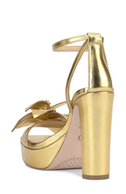 Jessica Simpson Camise Ankle Strap Platform Sandal In Gold
