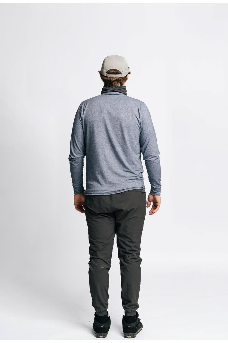 Men's Treeline Longsleeve Tapered Fit, Alternate, color, Misty Bering Sea Blue