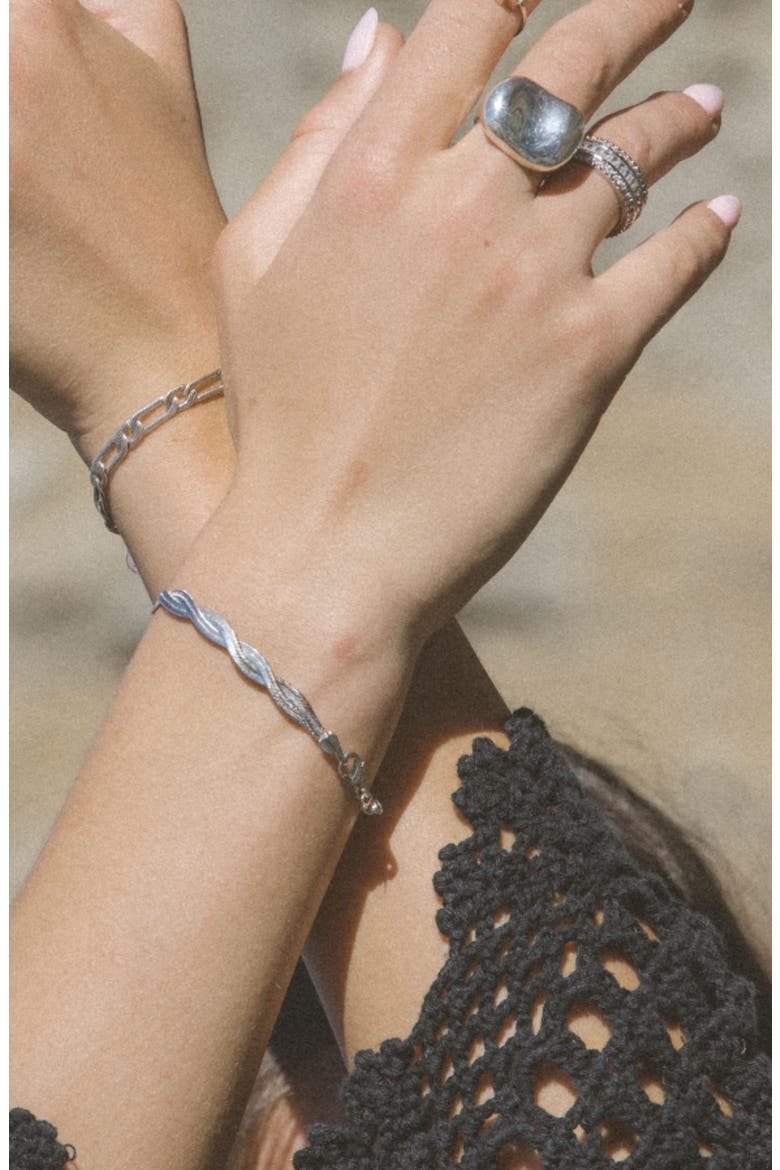 Aureline Braided Bracelet, Alternate, color, SILVER