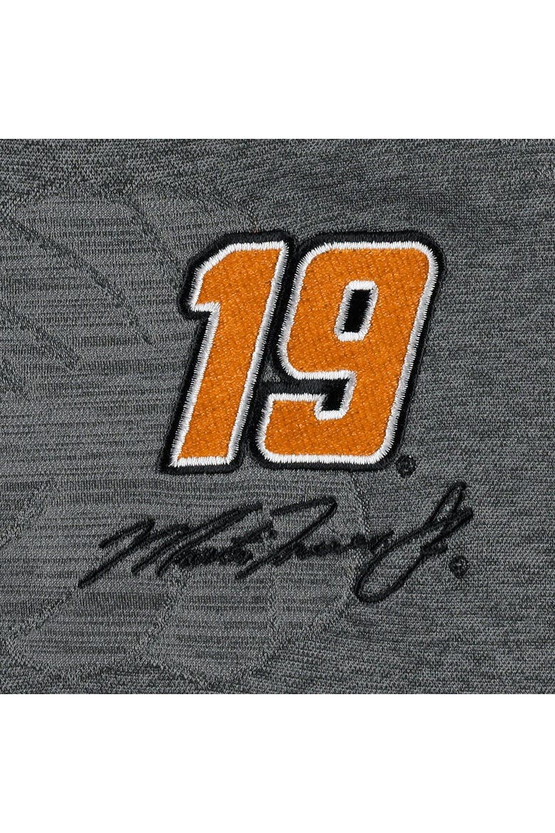 Men's Tommy Bahama Charcoal Martin Truex Jr Palm Coast Delray Frond IslandZone Polo, Alternate, color, Charcoal