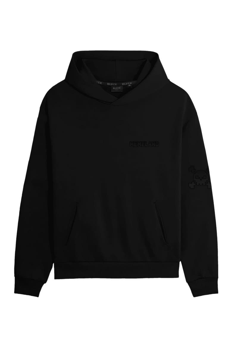 Blvck x Memeland Essential Hoodie, Alternate, color, Black
