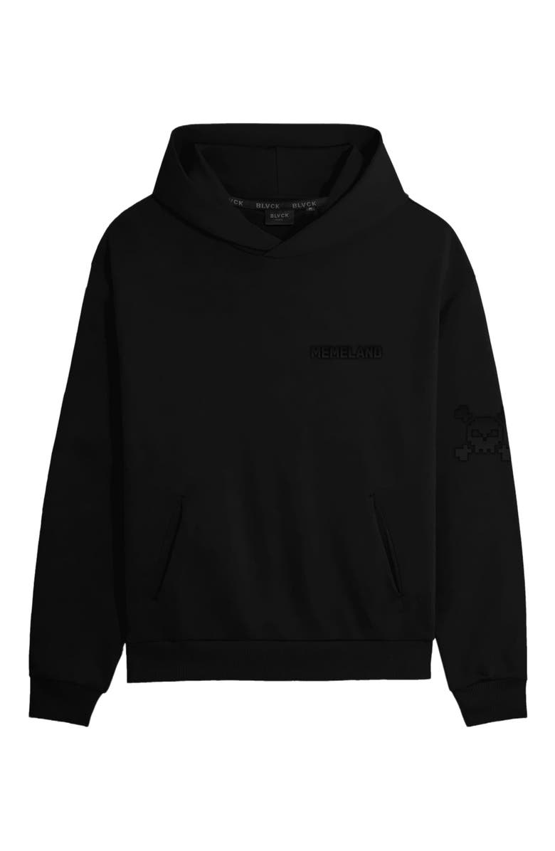 Blvck Paris Blvck x Memeland Essential Hoodie, Alternate, color, Black